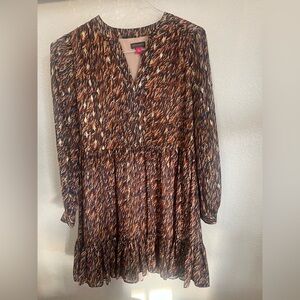 Vince Camuto Multicolor Long Sleeve Dress